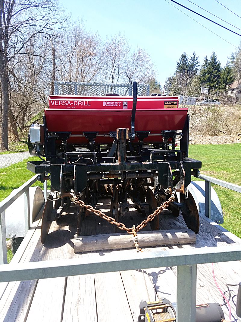 No TIll Seeder on trailer