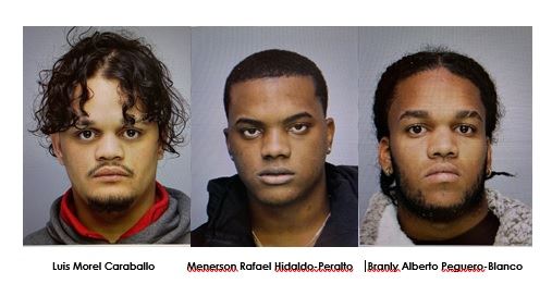 Head shot images of the three suspects in a nighttime burglary in Lake Ariel.