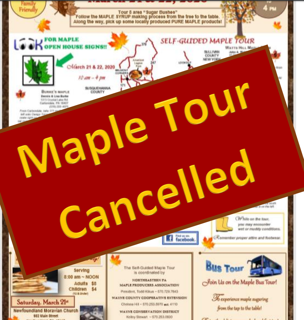 Maple Tour Cancelled