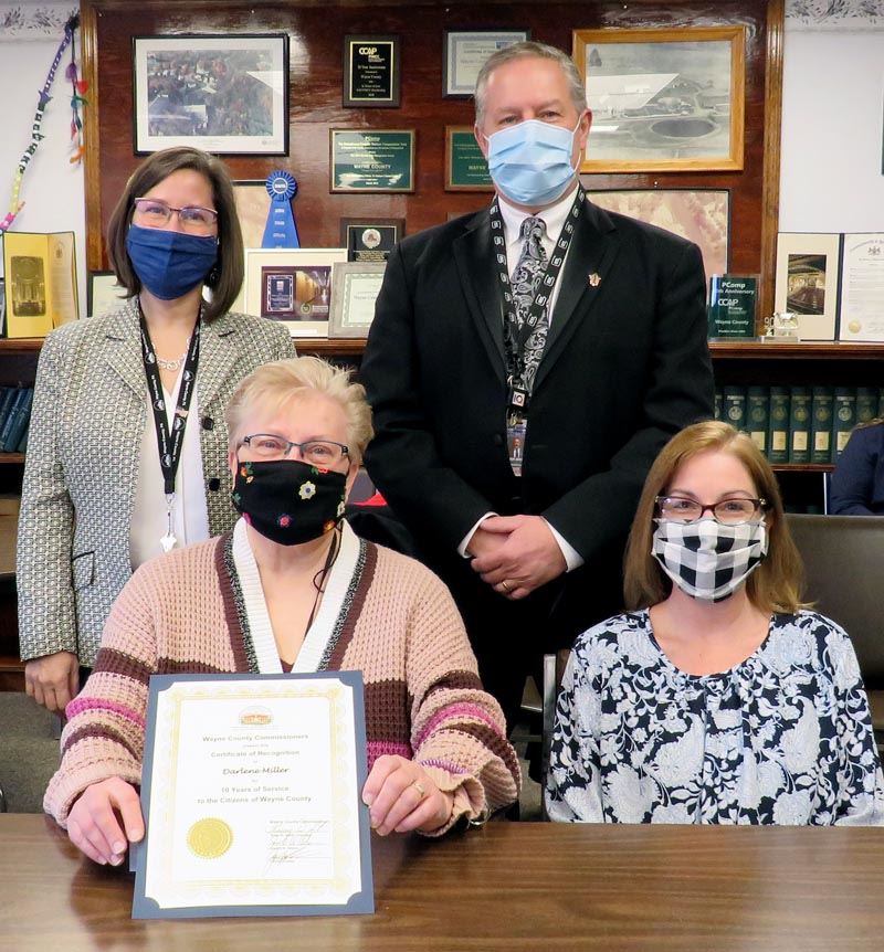 Darlene Miller was recognized for 10 years of service in Behavioral & Developmental Programs.