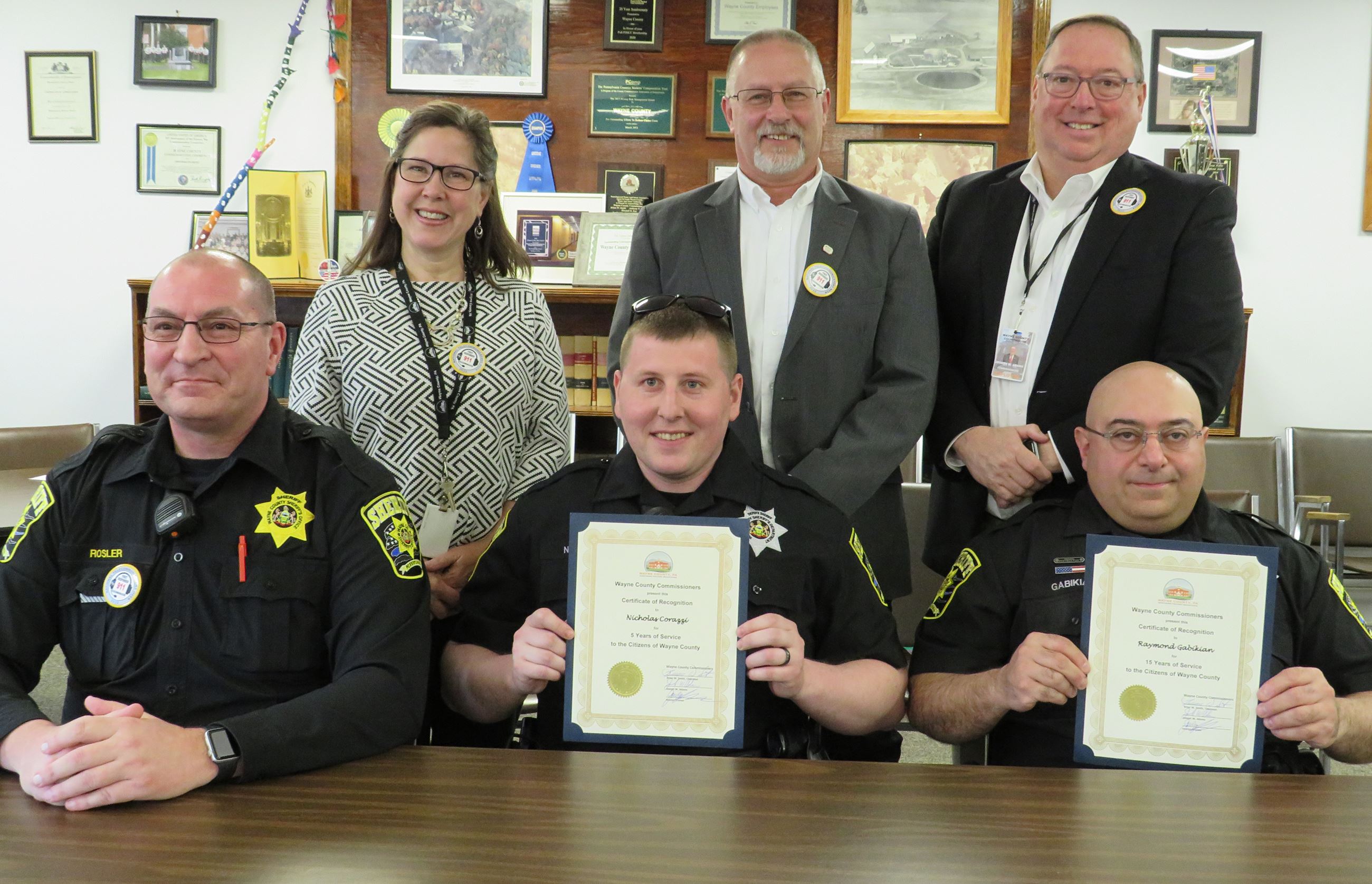 Ray Gabikian, 15 years and Nick Corazzi, 5 years, Sheriff