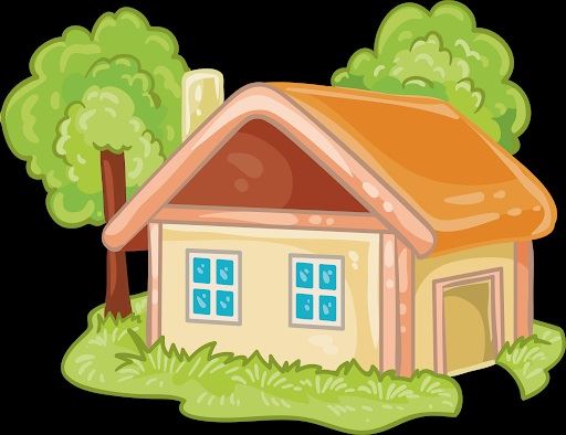 A cartoon image of a house.